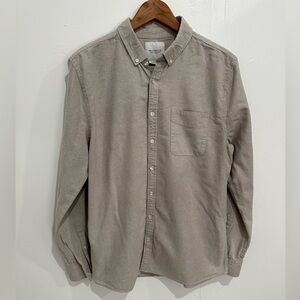 Brunswick Men’s Long Sleeve Button Down Shirt Size Large Gray